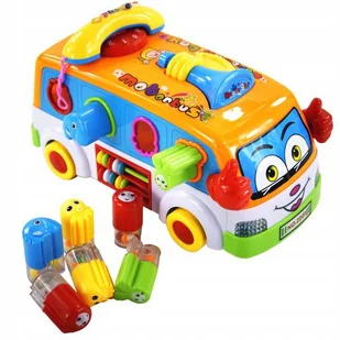 INTERAKTYWNY AUTOBUSIK Z TELEFONEM KLOCKI 2201P - Zabawki interaktywne dla dzieci - miniaturka - grafika 6