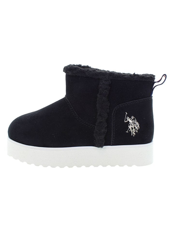 U.S. Polo Assn. Botki zimowe w kolorze czarnym