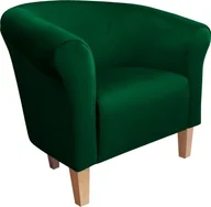 Fotele - Atos Fotel DRAWA 1 BL VELVET zielony wypoczynkowy ATOS - miniaturka - grafika 1