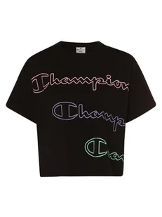 Champion - T-shirt damski, czarny - Koszulki i topy damskie - miniaturka - grafika 1