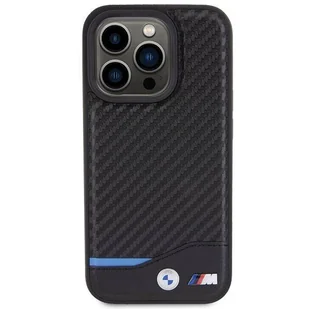 Etui BMW Leather Carbon na iPhone 15 Pro - czarne - Etui i futerały do telefonów - miniaturka - grafika 3