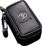 Etui na klucze - SKÓRZANE ETUI na klucze TOYOTA logo KLUCZYK samochodowy ELEGANCKI brelok - miniaturka - grafika 1