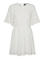 Sukienki - VERO MODA Women's VMMAJA 2/4 Mini Dress WVN sukienka, Snow White, S, Snow White, S - miniaturka - grafika 1
