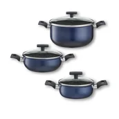 Zestawy garnków i patelni - Zestaw garnków ceramicznych 6 elementów LADY BLUE - miniaturka - grafika 1