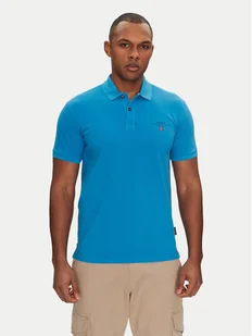 Napapijri Polo Elbas NP0A4GDL Niebieski Regular Fit - Koszulki męskie - miniaturka - grafika 1