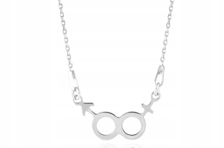 Naszyjnik CELEBRYTKA ONA I ON srebro 925