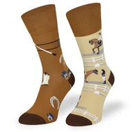 Skarpetki męskie - Kolorowe skarpetki asymetryczne, Ujeżdżenie, 43/46 - miniaturka - grafika 1