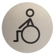 Akcesoria do drzwi - Oznaczenie WC niepełnosprawni ANO 75 mm inox - miniaturka - grafika 1