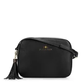 Torebki damskie - Damska listonoszka skórzana pudełkowa z chwostem - miniaturka - grafika 1