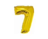Balony i akcesoria - GoDan Balon foliowy cyfra 7, 14", złota FG-C35Z7 - miniaturka - grafika 1