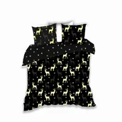 Pościel - Pościel  220x200 bawełniana świąteczna złote renifery - miniaturka - grafika 1