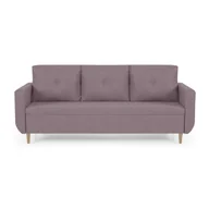 Sofy i kanapy - Kanapa sofa 3 os z funkcją spania DORO różowa - miniaturka - grafika 1