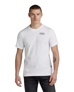 G-STAR RAW Męski T-shirt z tyłu Slim R T, Biały (White D23906-336-110), L - Koszulki męskie - miniaturka - grafika 1