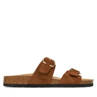 Klapki i japonki damskie - Klapki ONLY Shoes Onlmaxi-13 Pu Strap Buckle 15331392 Brązowy - miniaturka - grafika 1