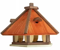 Pozostałe ozdoby ogrodowe - Karmnik Dla Ptaków Duży Drewniany Kawka Ix - miniaturka - grafika 1