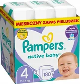 Pieluchy - Pieluszki Pampers Active Baby Rozmiar 4 180 szt. - miniaturka - grafika 1