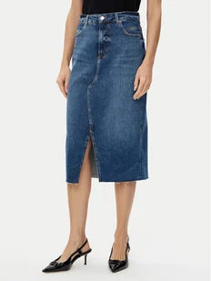 BOSS Spódnica jeansowa midi 50512588 Niebieski Slim Fit - Spódnice - miniaturka - grafika 1