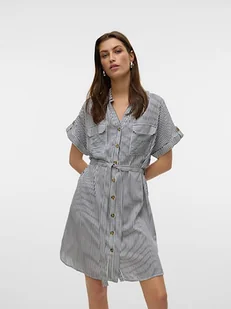 Vero Moda Sukienka w kolorze czarno-białym - Sukienki - miniaturka - grafika 1