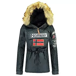 Geographical Norway - PARKA damska BOOMERA, CZARNY, XL - Kurtki damskie - miniaturka - grafika 1