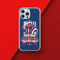 Etui i futerały do telefonów - Etui Kapitan Ameryka 018 Marvel Nadruk pełny Granatowy Producent: Xiaomi, Model: REDMI 12C/ REDMI 11A - miniaturka - grafika 1
