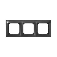 Klawisze i ramki - Ospel Ramka potrójna Impresja antracyt - miniaturka - grafika 1
