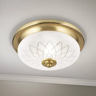 ORION Lampa sufitowa Porto, Ø 26 cm, kolor brązowy, szkło, E27 - Lampy sufitowe - miniaturka - grafika 1