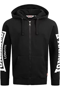 Lonsdale Męska bluza z kapturem, czarna/biała, L - Bluzy męskie - miniaturka - grafika 1