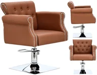 Fotele fryzjerskie - Fotel fryzjerski Kiva hydrauliczny obrotowy do salonu fryzjerskiego krzesło fryzjerskie - miniaturka - grafika 1