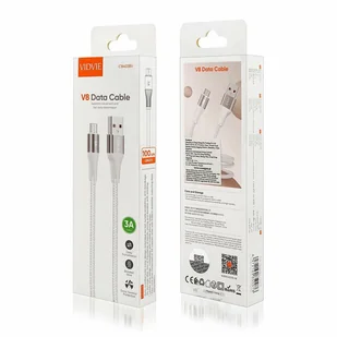 Kabel VIDVIE CB4038 USB/Micro 3A, 1m biały - Kable USB - miniaturka - grafika 1