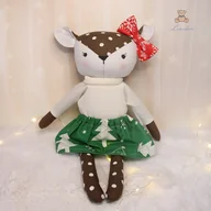 Maskotki i pluszaki - Świąteczna przytulanka Sarenka Nina Boże Narodzenie mikołajki prezent GOTOWA - miniaturka - grafika 1