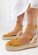 Espadryle damskie - Żółte Espadryle Xaspa - miniaturka - grafika 1