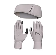 Rękawiczki - Nike Unisex – Essential StirnBND/rękawiczki, srebrno-fioletowe, XS/S - miniaturka - grafika 1