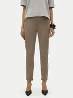 Spodnie damskie - Vero Moda Chinosy Maya 10320549 Beżowy Regular Fit - miniaturka - grafika 1