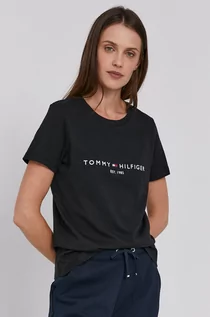 Koszulki i topy damskie - Tommy Hilfiger T-shirt bawełniany - grafika 1