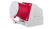 Kostki, złączki, wtyczki - PCE Polska sp. z o.o. Wtyczka odbiornikowa z klapką 32A 4P 400V czerwona IP44 524-6d - miniaturka - grafika 1