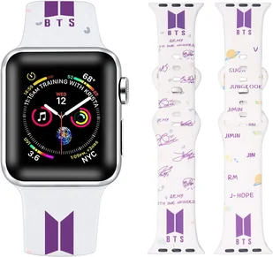 2x PASEK DO ZEGARKA APPLE WATCH 42/44/45 MM MIĘKKI SILIKON BIAŁY - Akcesoria do smartwatchy - miniaturka - grafika 1