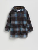 Kurtki i płaszcze dla dziewczynek - Reserved - Jednorzędowy płaszcz z domieszką wełny - wielobarwny - miniaturka - grafika 1