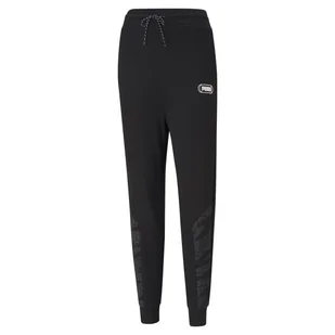Spodnie dresowe damskie Puma REBEL HIGH WAIST TR czarne 58582551-XS - Dresy damskie - miniaturka - grafika 1