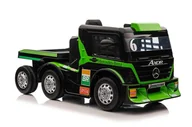 Pojazdy elektryczne dla dzieci - Auto Na Akumulator Mercedes + Naczepa XMX622B  Zielony LCD - miniaturka - grafika 1