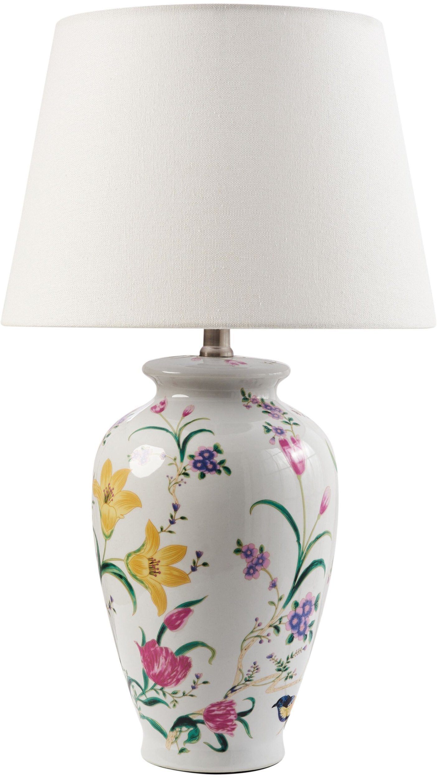 Lampa stołowa Beliani Lampa stołowa ACROSSO Porcelana Biały