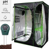 Szklarnie ogrodowe - Szklarnia Mucola z miernikiem wilgotności 3 w 1 dla roślin Growbox namiot do uprawy w pomieszczeniach szafka do uprawy - 120x90x145cm - miniaturka - grafika 1