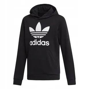 Bluza Dziecięca adidas DV2870 Trefoil Czarna 170 - Bluzy dla dziewczynek - miniaturka - grafika 1