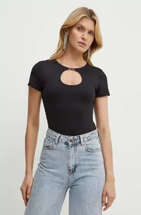 Guess t-shirt KEYHOLE damski kolor czarny W4YP28 KC7M0 - Koszulki sportowe damskie - miniaturka - grafika 1