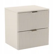 Szafki łazienkowe - Szafka z blatem pod umywalkę 60 cm Kaszmir z ryflowanymi frontami Willy - miniaturka - grafika 1