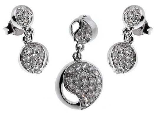Komplet Srebrny z Cyrkoniami fz335 -4,9g.