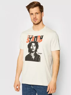 Koszulki męskie - Wrangler T-Shirt Stand Up W782EEM00 Szary Regular Fit - grafika 1