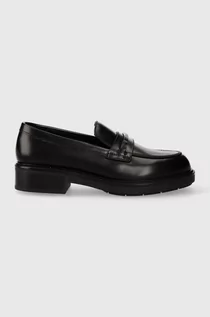 Mokasyny damskie - Calvin Klein mokasyny RUBBER SOLE LOAFER W damskie kolor czarny na platformie HW0HW01791 - grafika 1