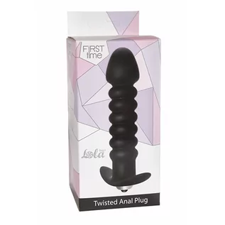 Kulki analne - Lola Lola Toys Anal Twisted Vibrating Black - Koraliki analne, różowe - grafika 1