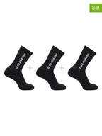 Skarpetki męskie - SALOMON Skarpety funkcyjne (3 pary) "Everyday Crew" w kolorze czarnym - miniaturka - grafika 1