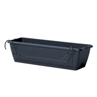 Donice - Skrzynka balkonowa z uchwytami 60 cm RESPANA EASY CARE antracyt - miniaturka - grafika 1